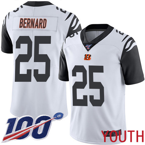 Cincinnati Bengals Limited White Youth Giovani Bernard Jersey NFL Footballl #25 100th Season Rush Vapor Untouchable